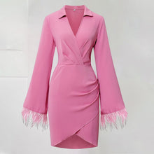 Load image into Gallery viewer, Fringed Sleeve Hip Dress
