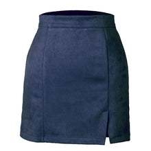 Load image into Gallery viewer, Women&#39;s High Waist Faux Suede Bodycon Mini Skirt
