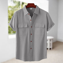 Load image into Gallery viewer, Men&#39;s Linen Short Sleeve Shirt
