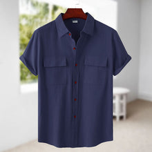 Load image into Gallery viewer, Men&#39;s Linen Short Sleeve Shirt
