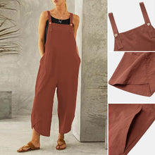 Load image into Gallery viewer, Women&#39;s Solid Color Casual Suspender Pants
