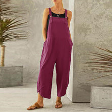 Load image into Gallery viewer, Women&#39;s Solid Color Casual Suspender Pants
