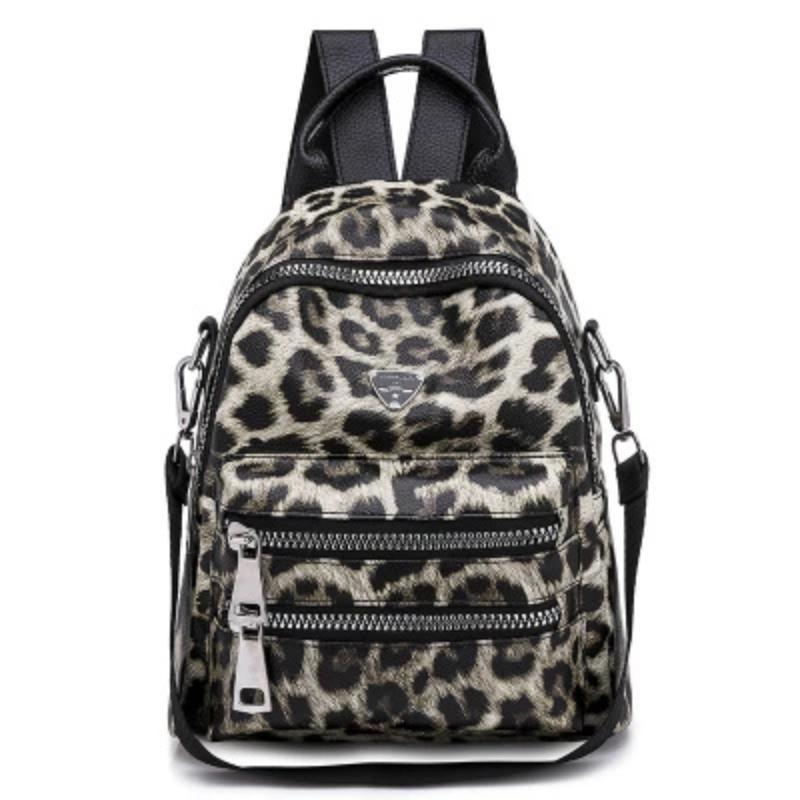 Women Leopard Pattern Backpack Bag