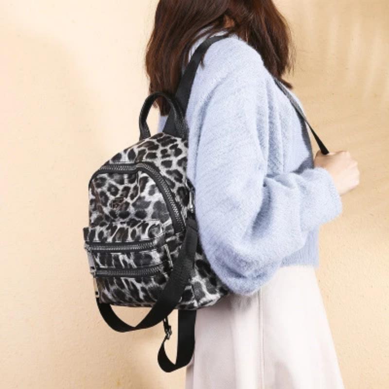 Women Leopard Pattern Backpack Bag