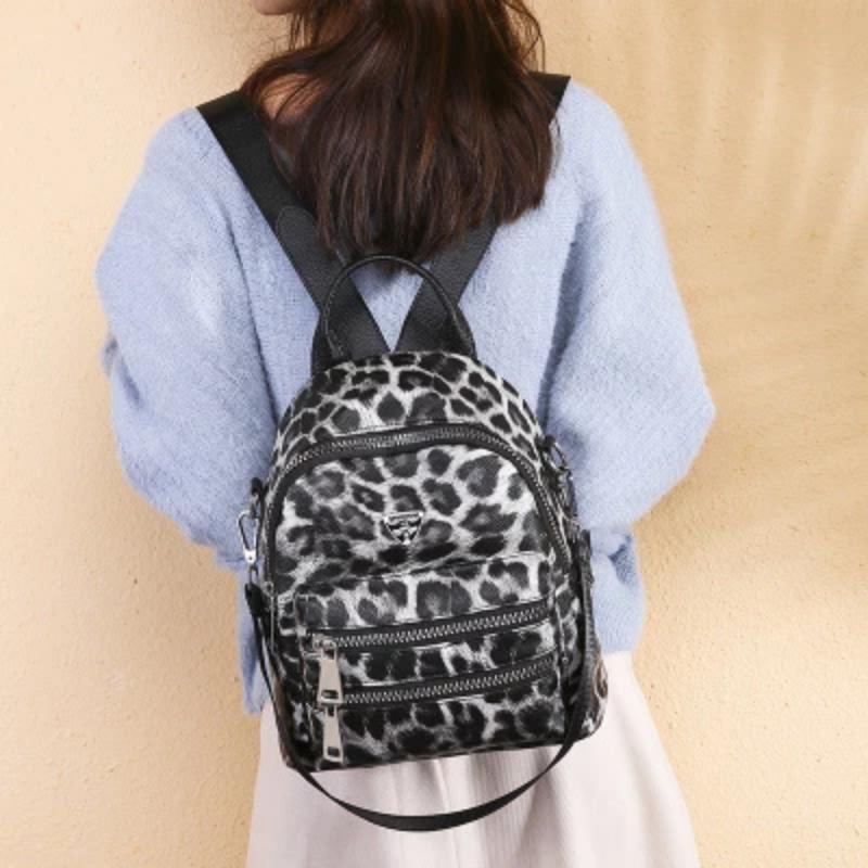 Women Leopard Pattern Backpack Bag