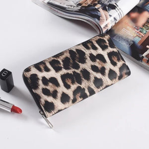Women Classic Leopard Animal Print Long Wallets