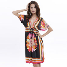 Load image into Gallery viewer, Summer V-Neck Printed Dress
