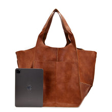 Load image into Gallery viewer, Oversized leather tote
