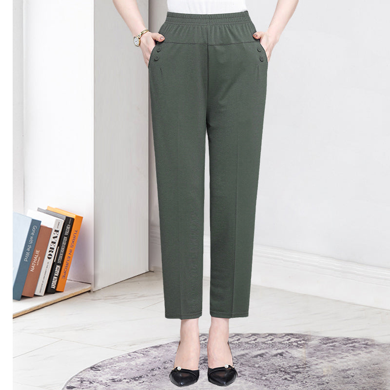 High Waist Cropped Trousers