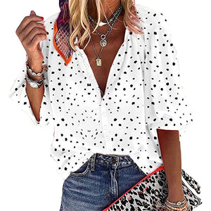 Polka Dot Chiffon Shirt