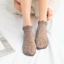Load image into Gallery viewer, Amazing Crystal Peacock Socks
