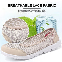 Load image into Gallery viewer, Women&#39;s Lace Screen Breathable Net Flat Shoes
