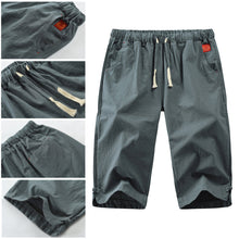 Load image into Gallery viewer, Cotton and Linen Five Point Tie Shorts
