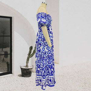 Off Neck Bohemian Dress