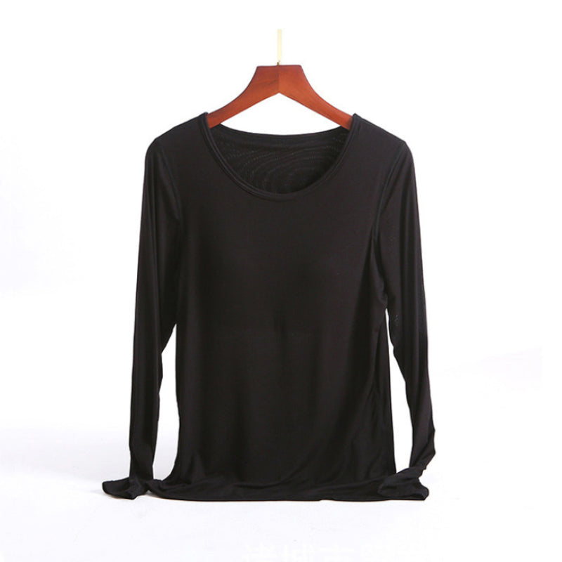 Women's Long Sleeve T-Shirt With Chest Pad