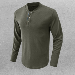 Henry Collar Button T-Shirt