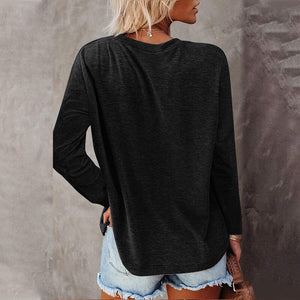 Pocket Slit Long Sleeve T-Shirt