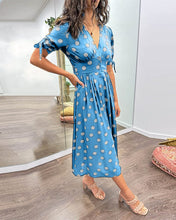 Load image into Gallery viewer, Deep V-neck polka-dot dress

