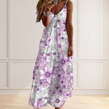 Load image into Gallery viewer, Women&#39;s V-neck Print Loose Slip Dress

