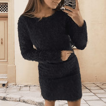 Load image into Gallery viewer, Round Neck Plush Dress
