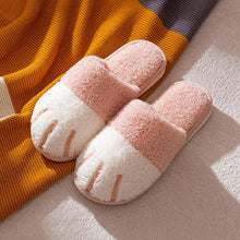 Load image into Gallery viewer, Winter Cat Paw Cotton Slippers
