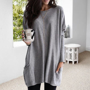 Long Sleeve Casual Pocket T-Shirt