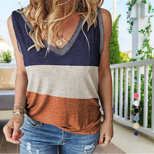 Load image into Gallery viewer, Women&#39;s Summer V-neck Sleeveless Stitching Vest
