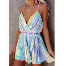 Load image into Gallery viewer, Rainbow Color Cami Mini Dress
