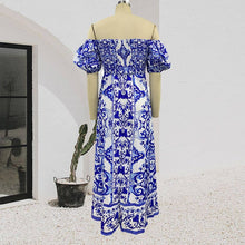 Load image into Gallery viewer, Off Neck Bohemian Dress
