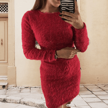 Load image into Gallery viewer, Round Neck Plush Dress
