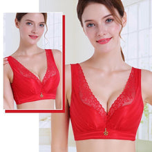 Load image into Gallery viewer, Stripes Lace Push-Up Seamless Breathable Zipper Bra

