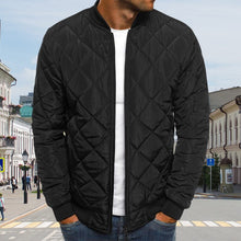 Load image into Gallery viewer, Men&#39;s Bomber Quilted Diamond Padded Jacket
