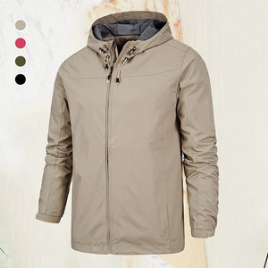 Thin Hooded Solid Color Jacket