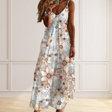 Load image into Gallery viewer, Women&#39;s V-neck Print Loose Slip Dress

