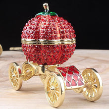 Load image into Gallery viewer, Pumpkin Carriage Rhinestones Jewelry Box
