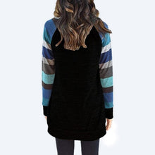 Load image into Gallery viewer, Striped Printed Crew Neck Oversized Sweatshirt
