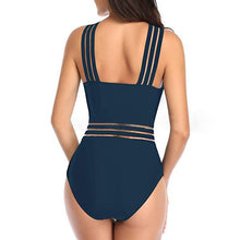 Load image into Gallery viewer, One-piece swimsuit with crossed shoulder
