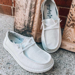 Women's Canvas Lace-Up Sneakers