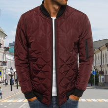 Load image into Gallery viewer, Men&#39;s Bomber Quilted Diamond Padded Jacket
