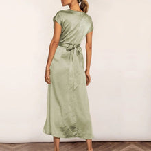 Load image into Gallery viewer, Satin Sleeveless Elegant Light Evening Dress
