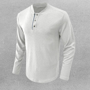 Henry Collar Button T-Shirt