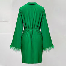 Load image into Gallery viewer, Fringed Sleeve Hip Dress
