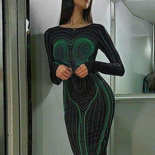 Load image into Gallery viewer, Women&#39;s Sexy Long Sleeve Backless Bodycon Dress
