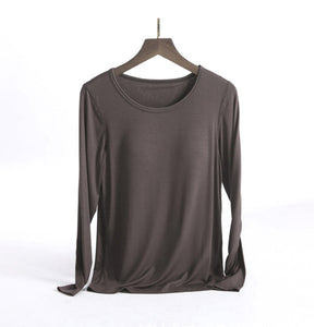 Women's Long Sleeve T-Shirt With Chest Pad