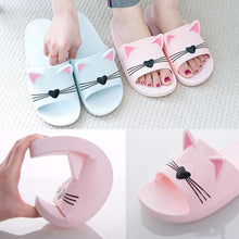 Load image into Gallery viewer, cute cat ear and whisker slippers
