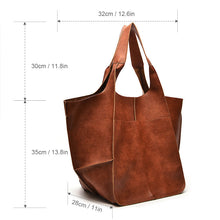 Load image into Gallery viewer, Oversized leather tote
