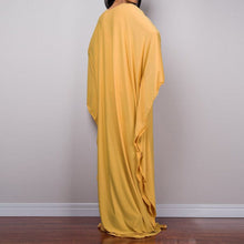 Load image into Gallery viewer, Loose V neck Plus Size Long Solid Color Bikini Cover-Up
