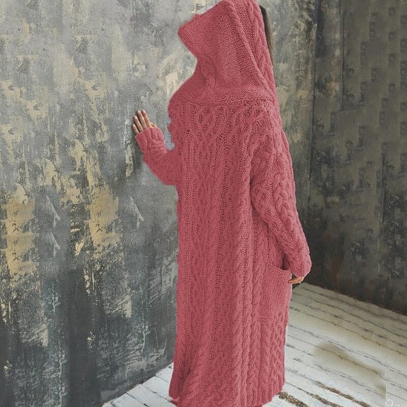 Braided Lazy Hooded Sweater