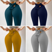 Load image into Gallery viewer, Sexy Peach Buttock Bowknot Yoga Workout Pants
