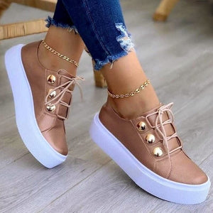 Round Toe Platform Casual Shoes